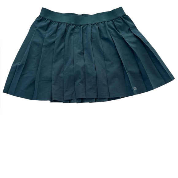 Alo Yoga Varsity Tennis Skirt in Midnight Green Medium - Picture 7 of 12